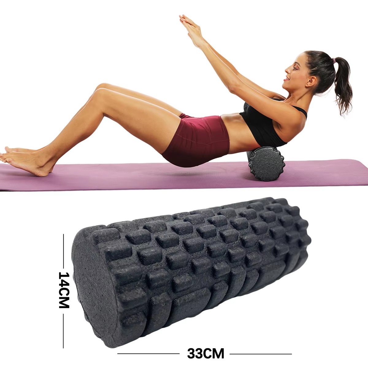 Health Wellness And Fitness - 30/33cm 피트니스 폼 롤러 요가 마사지