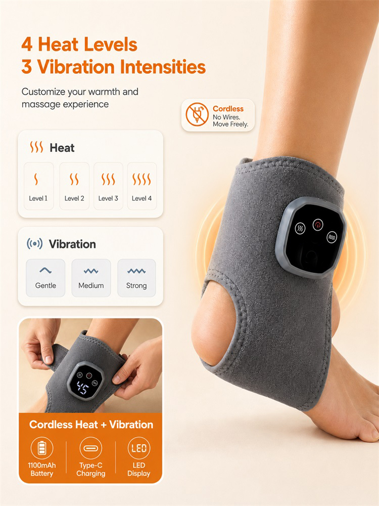 전기 열 및 진동 발목 손목 마사지기 온찜질 요법 발목 - Ankle Brace Support 리뷰 및 가격