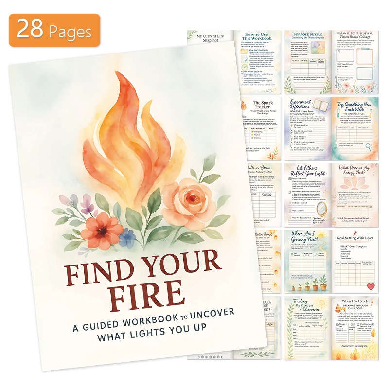 신상품 FIND YOUR FIRE 가이드북 내면의 빛을 - Your Health Wellness 리뷰 및 가격